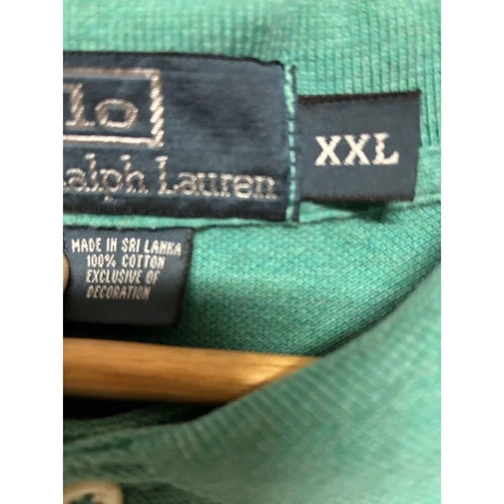 Polo Ralph Lauren Teal With Purple Logo 2XL Short Sleeve Cotton Polo Casual